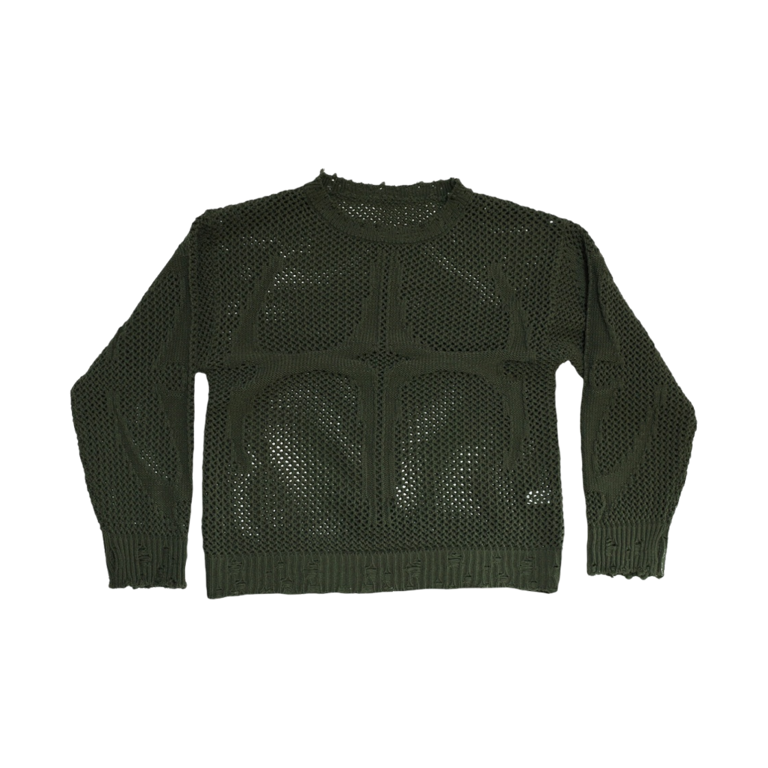 떠그 클럽 트라이벌 네트 니트 카키