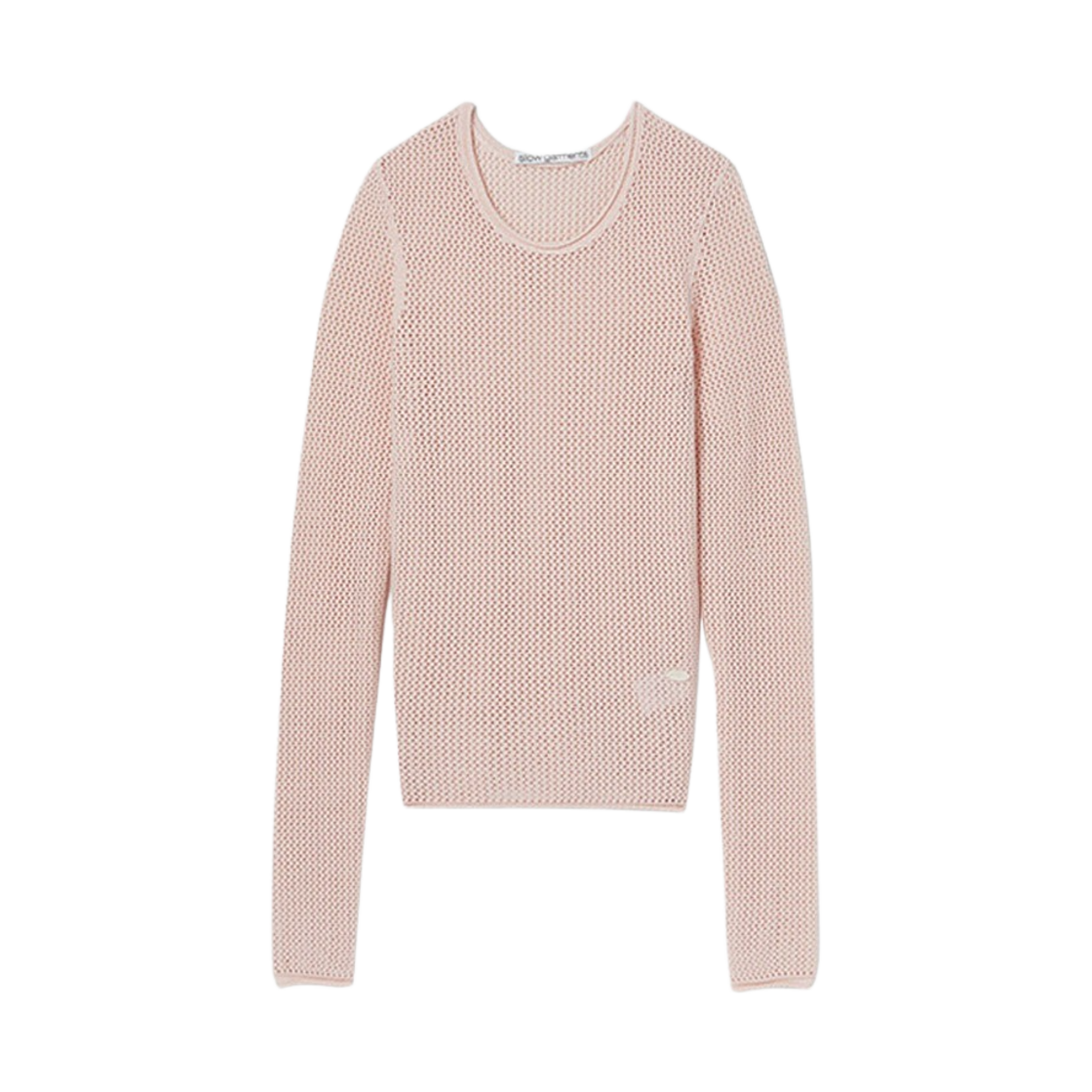 SL2302HKN02PKF Sllow Garmetns Women Crochet Knit Long Sleeve Pink