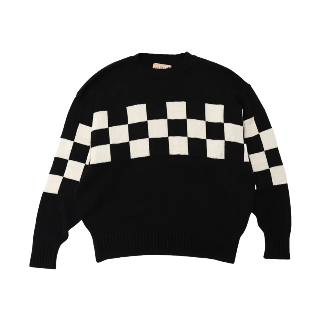 캐피탈 MX-컨트리 체커 플래그 스마일 스웨터 블랙(Kapital MX-Kountry Checker Flag Smile Sweater Black) - 2