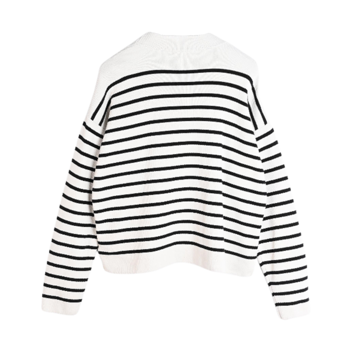 아미 로고 자수 세일러 크루넥 스웨터 초크 블랙(Ami Embroidery Sailor Crewneck Sweater Chalk Black) - 2