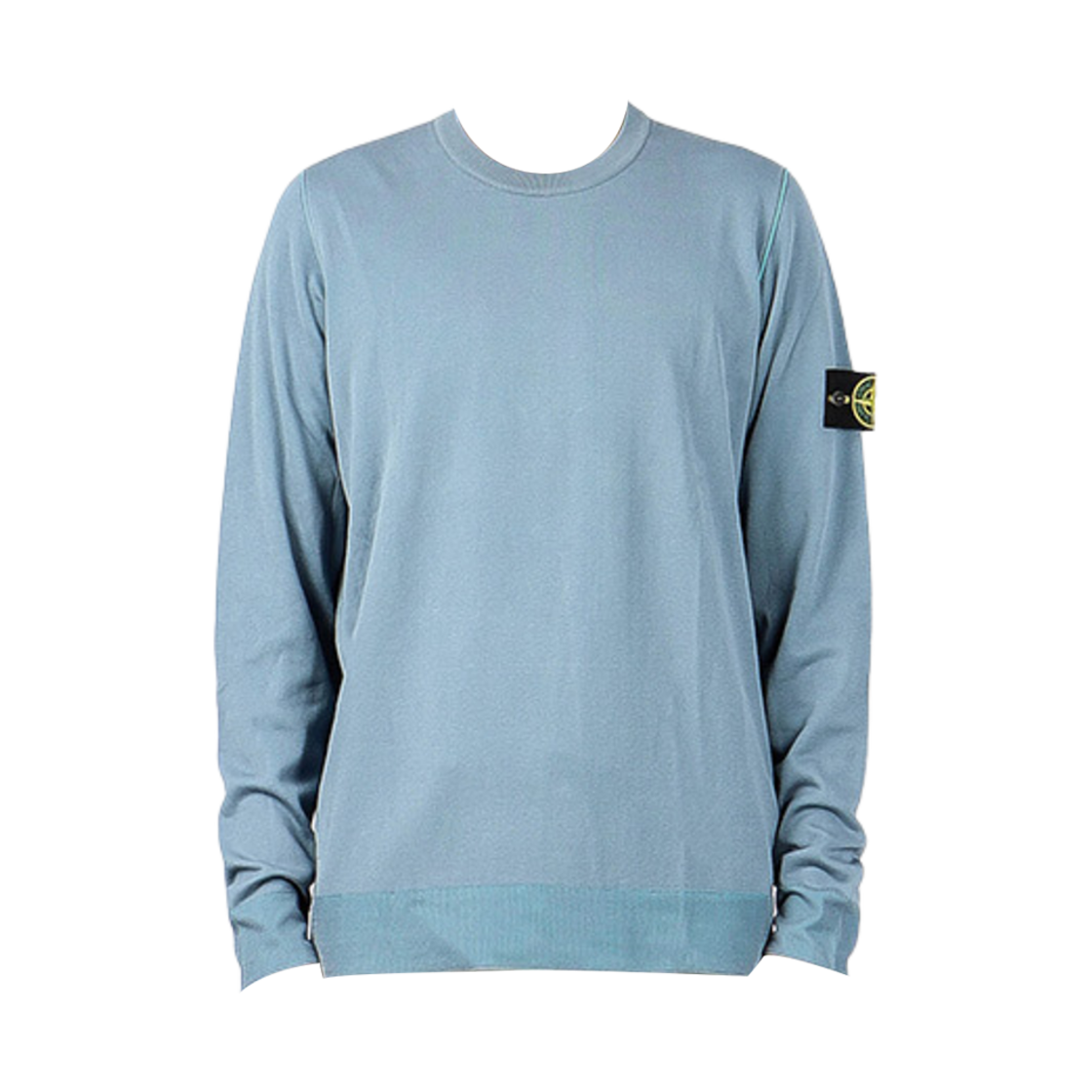 7415522B5-V0046 Stone Island 522B5 Reversible Knit Crewneck Mid Blue - 21SS