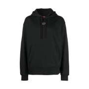 Diesel S-Macs-Hood-D Hoodie with Logo Black