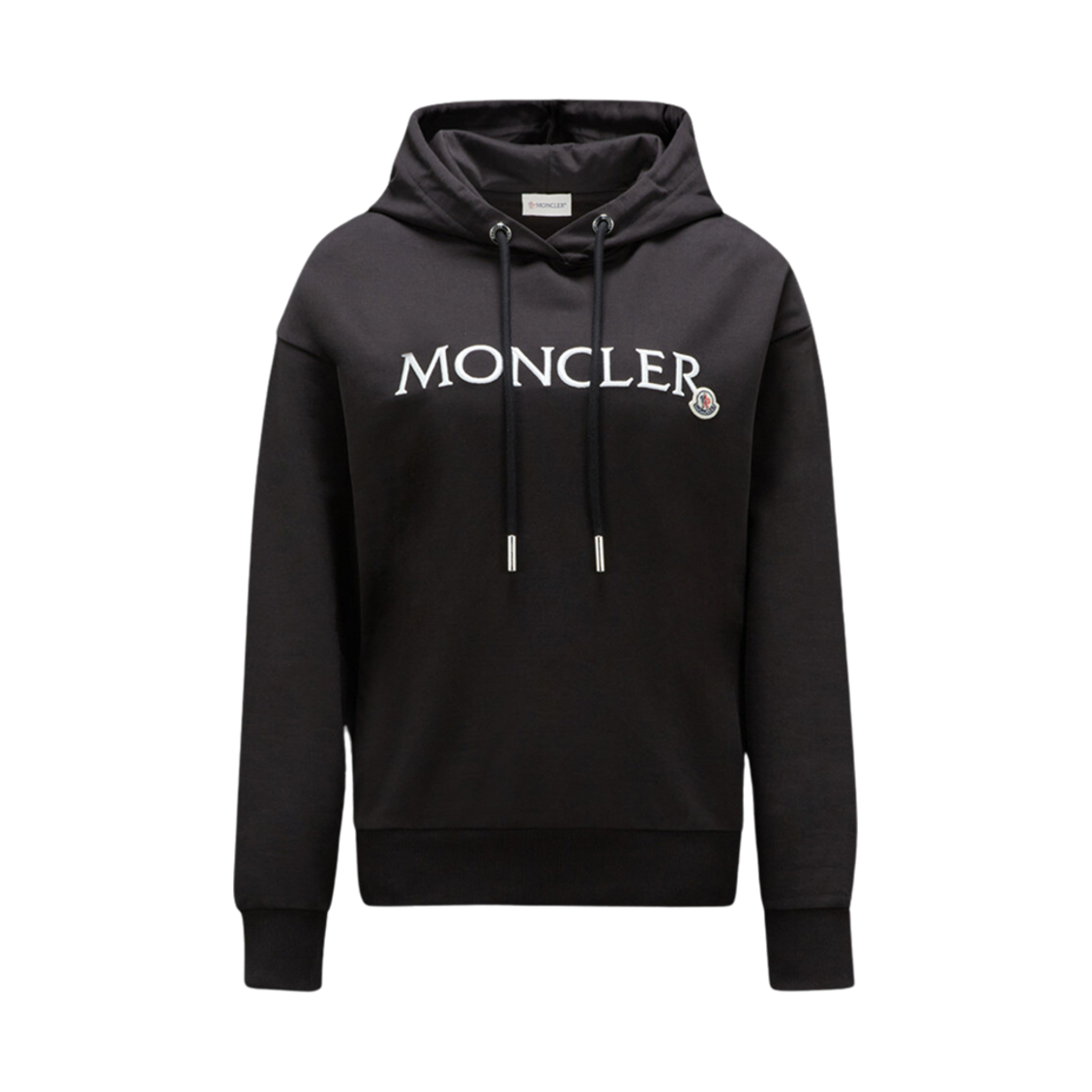 (W) 몽클레르 자수 로고 후드 블랙 - 23FW((W) Moncler Embroidered Logo Hoodie Black - 23FW) - 1
