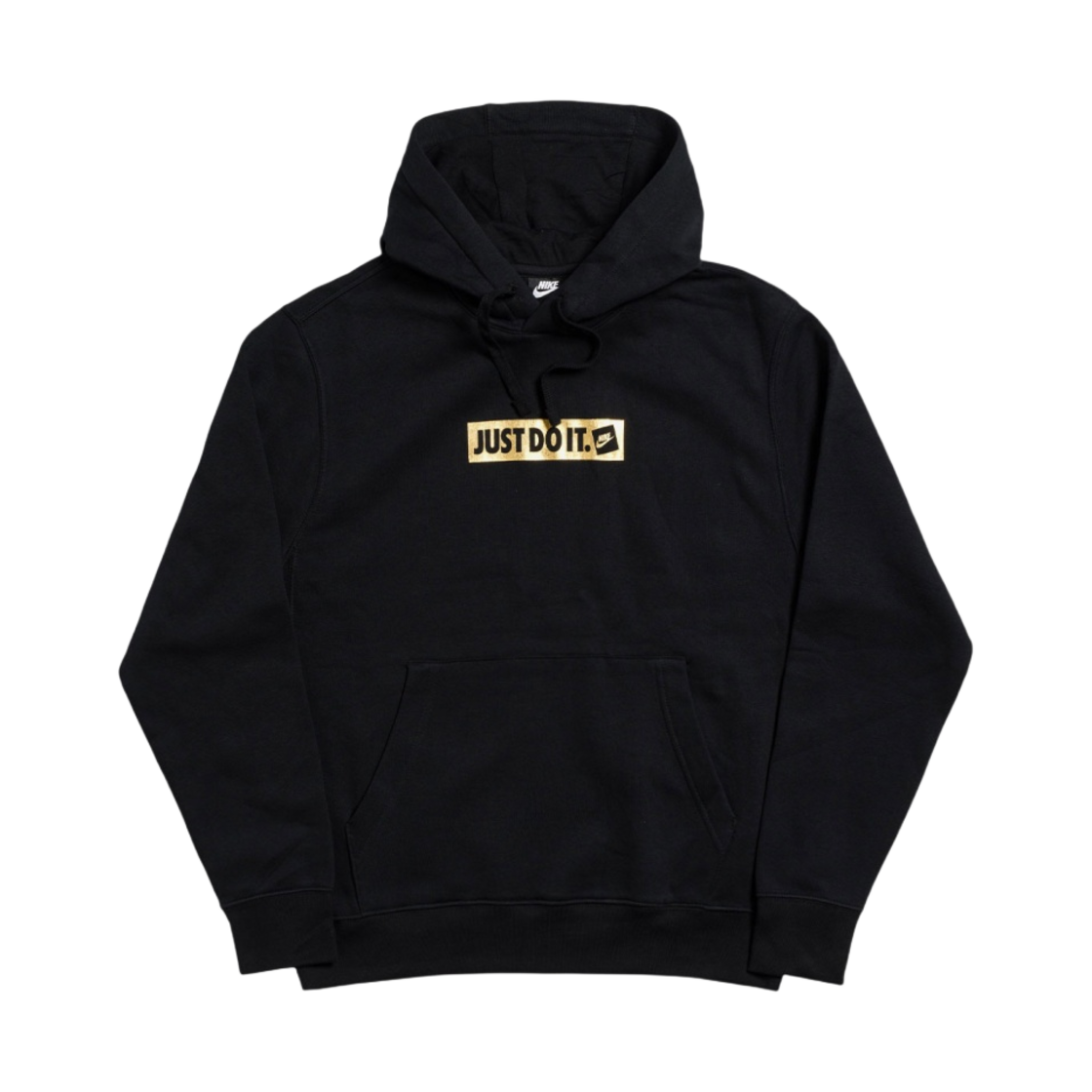 나이키 NSW 저스트 두 잇 플리스 풀오버 후드 블랙 - US/EU(Nike NSW Just Do It Fleece Pullover Hoodie Black - US/EU) - 1