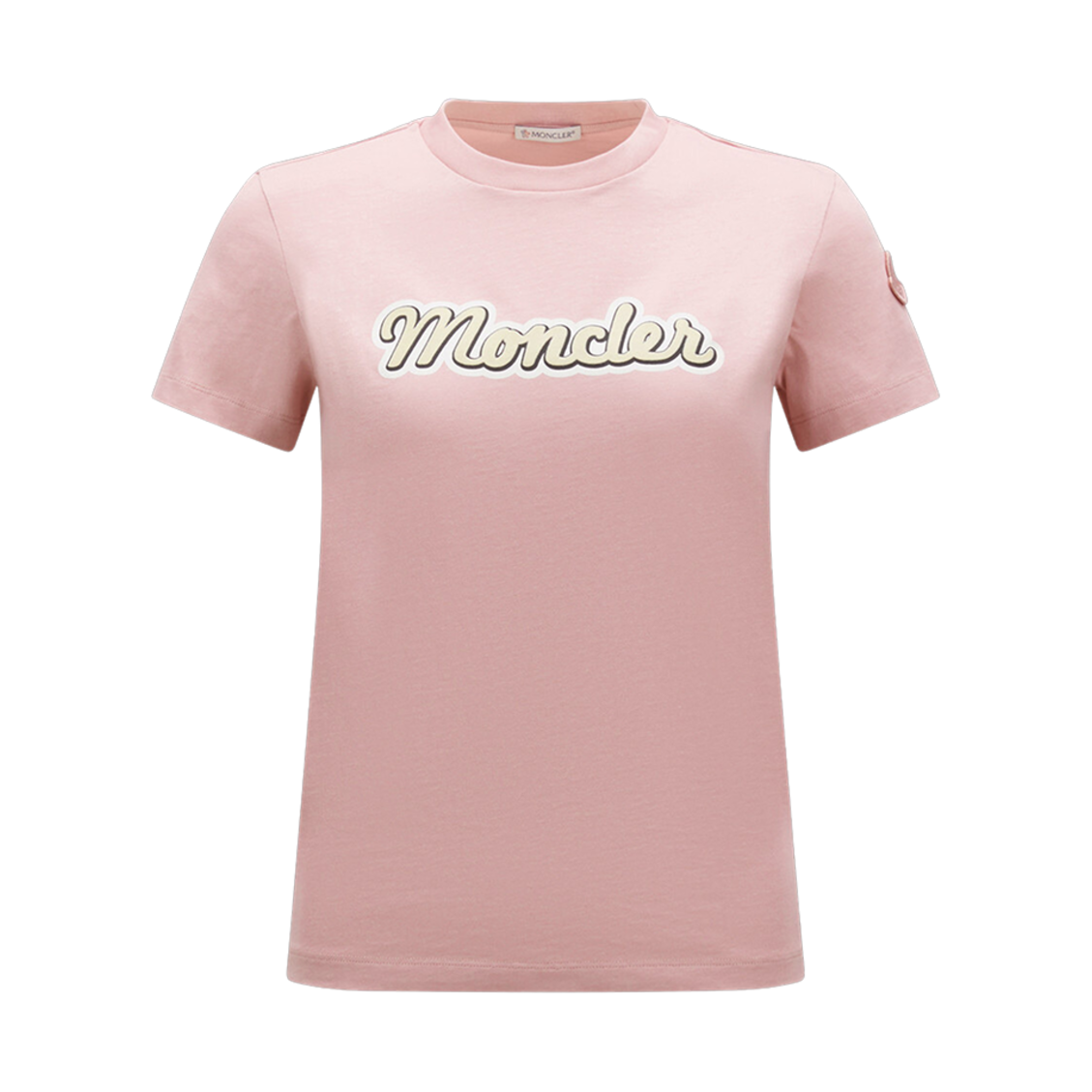 (W) 몽클레르 로고 티셔츠 핑크 - 23FW((W) Moncler Logo T-Shirt Pink - 23FW) - 1