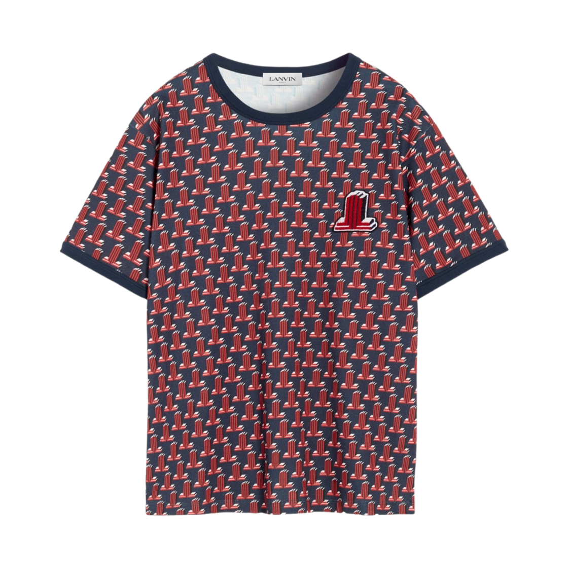 랑방 3D JL 레귤러 티셔츠 레드(Lanvain 3D JL Regular T-Shirt Red)