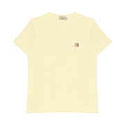 Maison Kitsune Fox Head Patch Regular T-Shirt Chalk Yellow