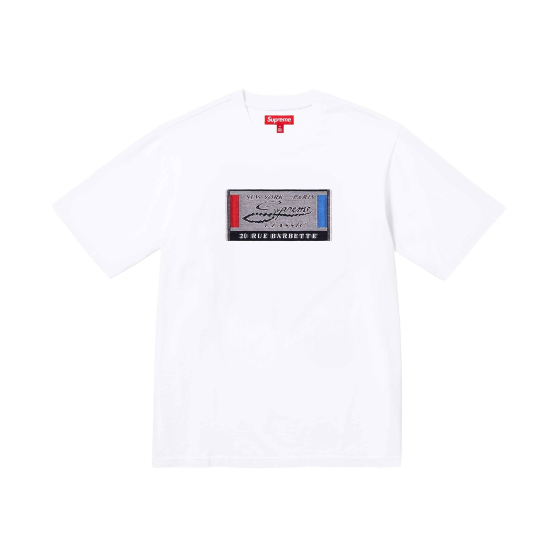 슈프림 인타르시아 라벨 숏슬리브 탑 화이트 - 24SS(Supreme Intarsia Label S/S Top White - 24SS) - 1