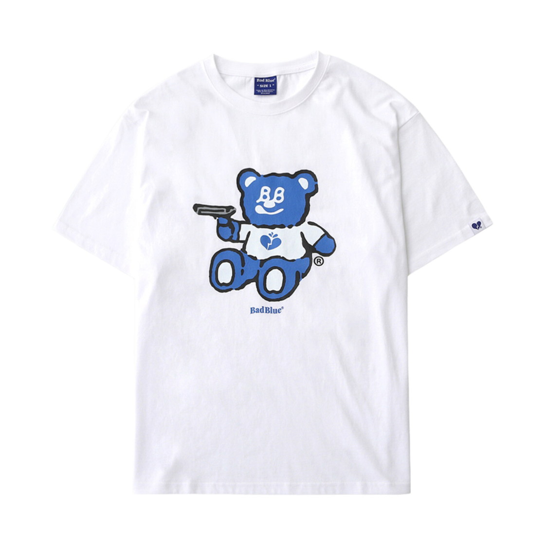배드블루 베드베어 그래픽 티 화이트(BadBlue Badbear Graphic Tee White)