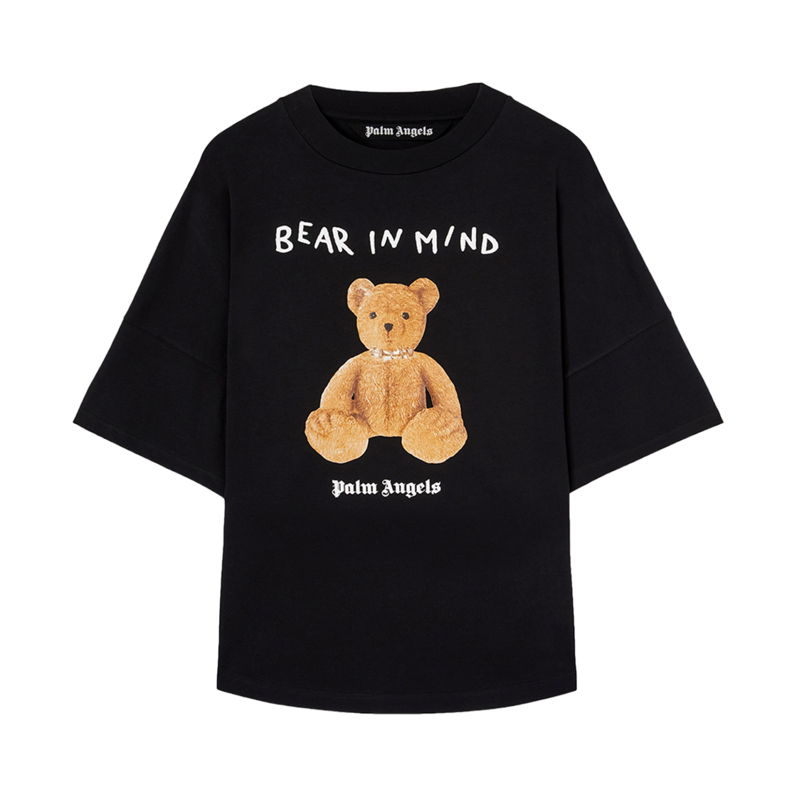 P8TMMA299 PALM ANGELS Bear In Mind Over Tee Black