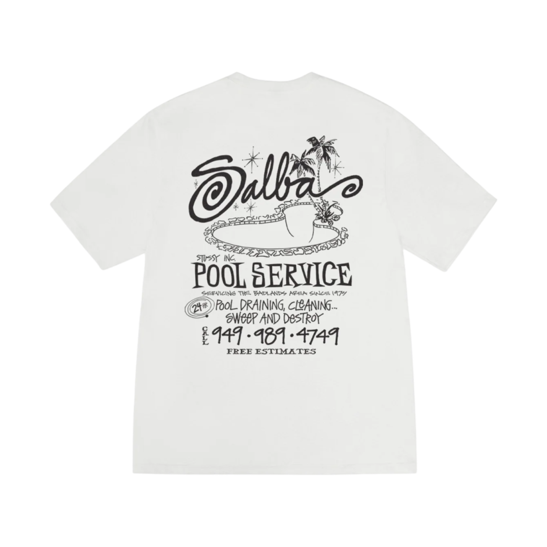Stussy Pigment Dyed Pool Service T-Shirt Natural