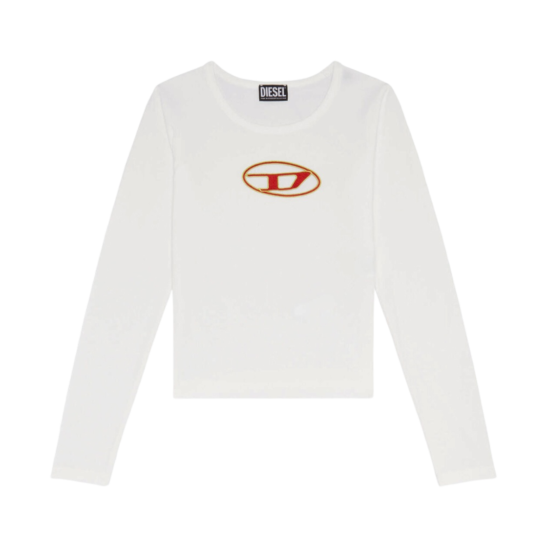디젤 T-앵글-LS 오발 D 롱슬리브 화이트