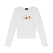 Diesel T-Angie-LS Oval D Long Sleeve White