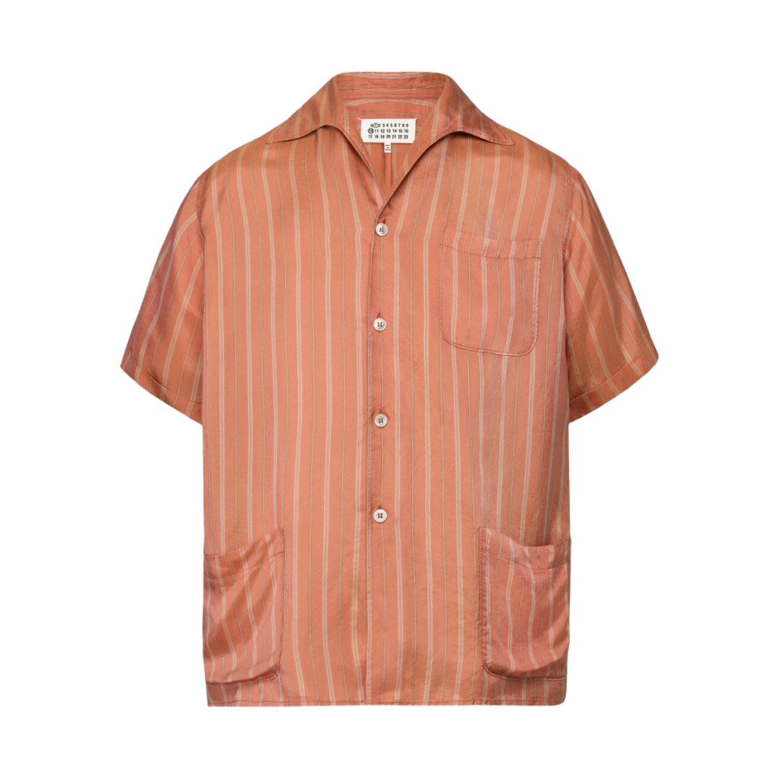 메종 마르지엘라 레지멘탈 스트라이프 셔츠 핑크(Maison Margiela Regimental Stripe Shirt Pink) - 1