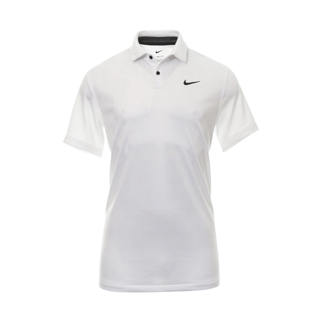 DR5304-100 Nike Dri-Fit Tour Jacquard Golf Polo T-Shirts White Black - Asia