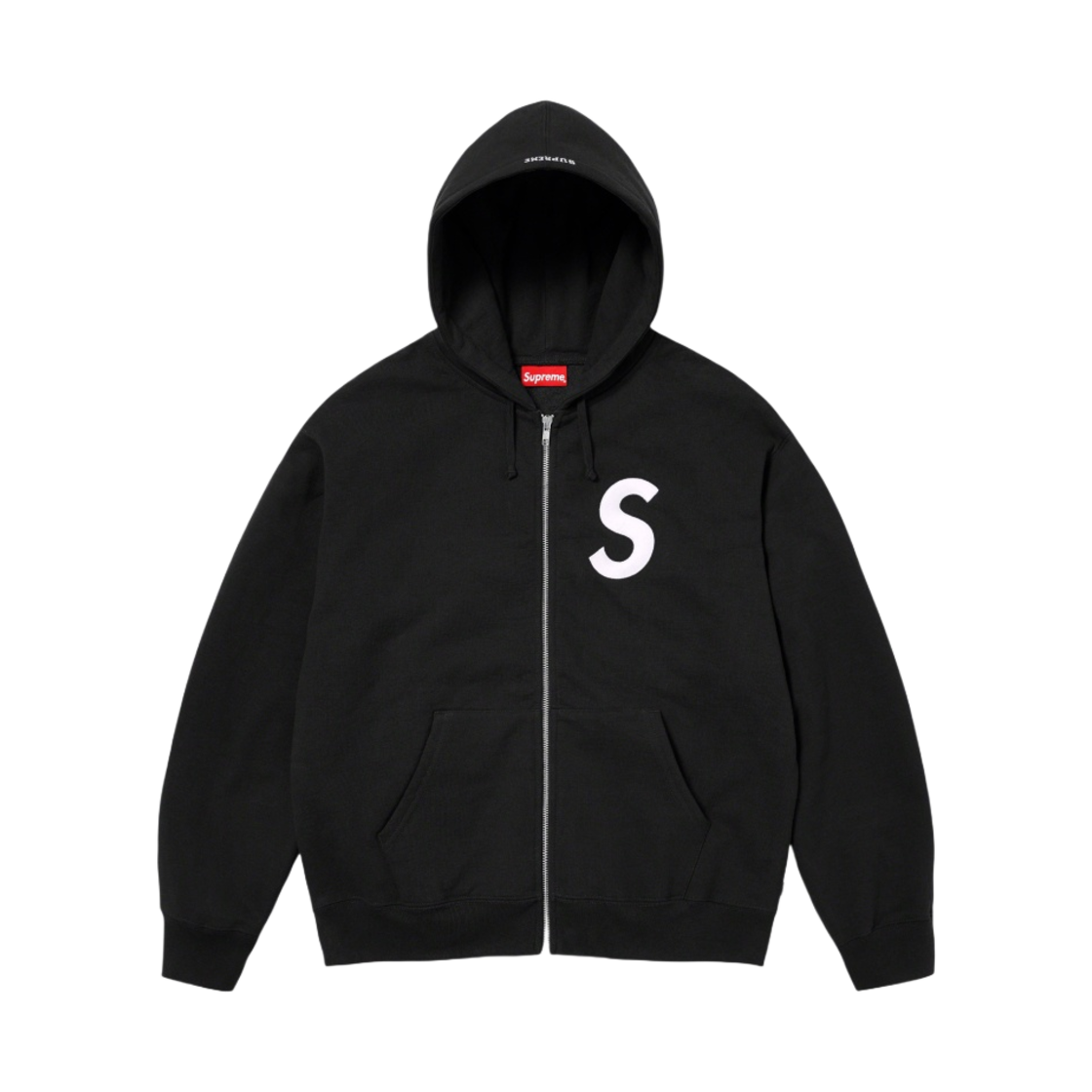 슈프림 S 로고 집업 후드 스웨트셔츠 블랙 - 23FW(Supreme S Logo Zip Up Hooded Sweatshirt Black - 23FW)