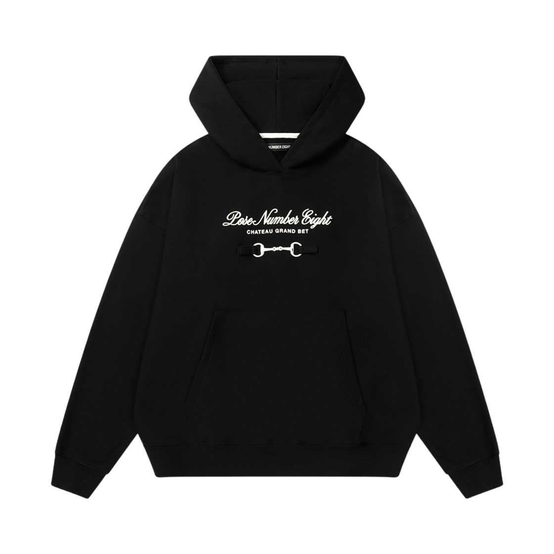 824204022 Pose Number Eight Horse Bit Hoodie Black