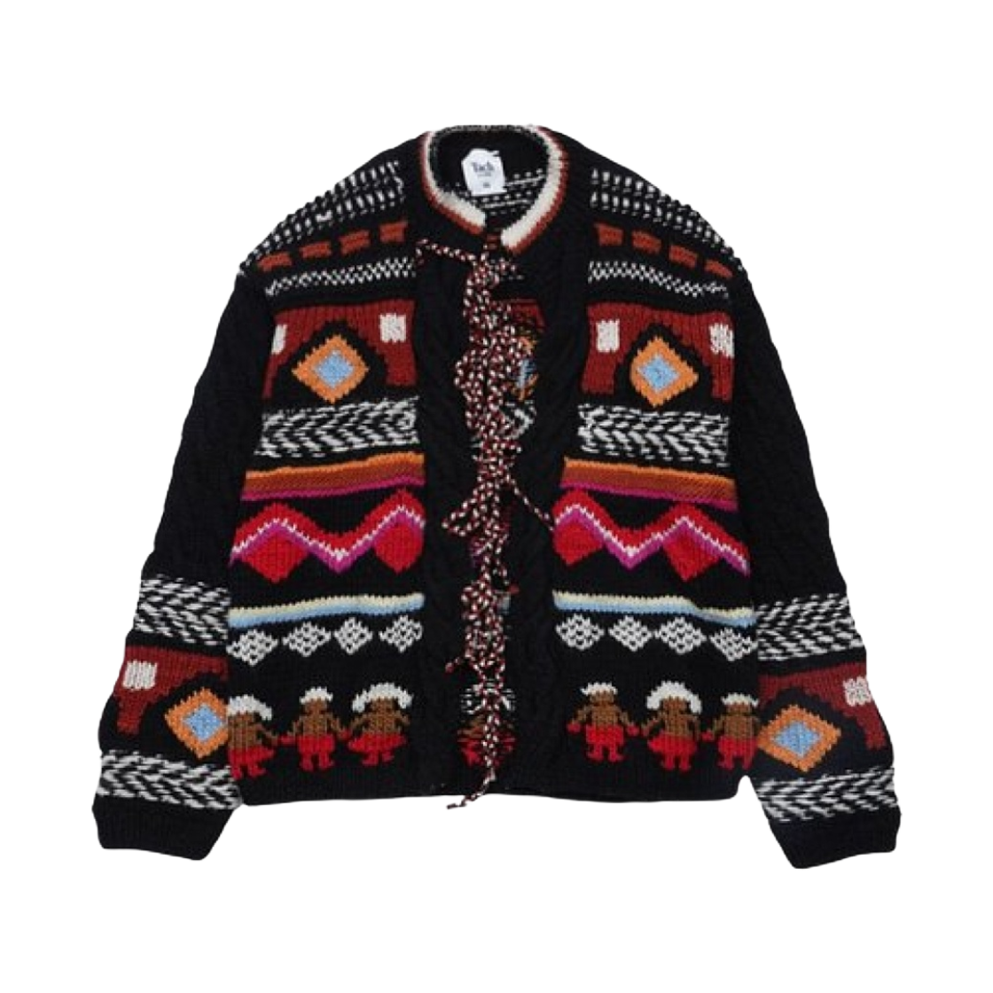 NARNIA-BM (W) Tach Narnia Multicolor Knit Cardigan Black Multi