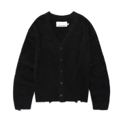 Thevinylhouse Grunge Cardigan Black