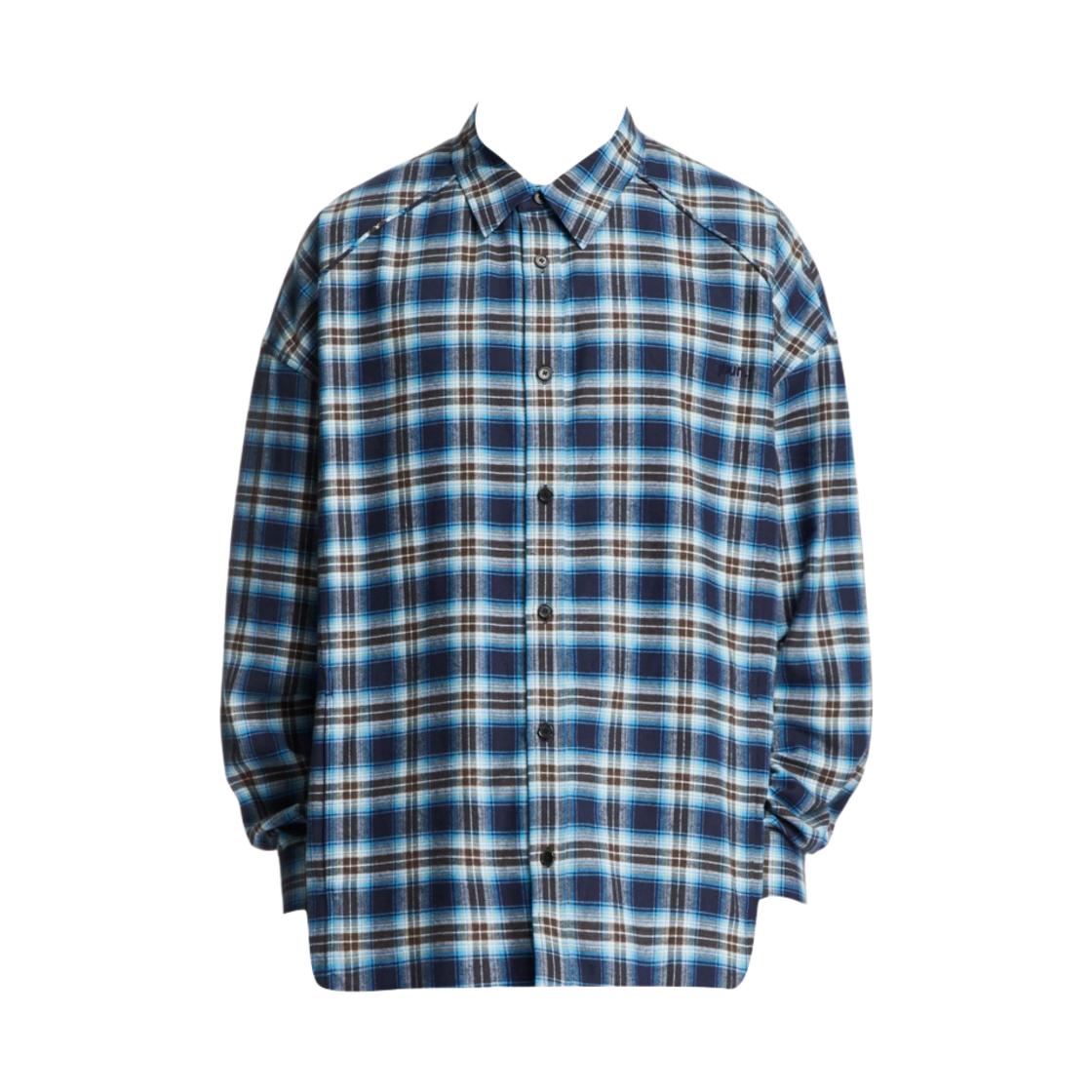 준지 오버핏 클래식 체크 셔츠 블루 - 24FW(Juun.J Overfit Classic Check Shirt Blue - 24FW)
