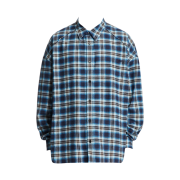 Juun.J Overfit Classic Check Shirt Blue - 24FW