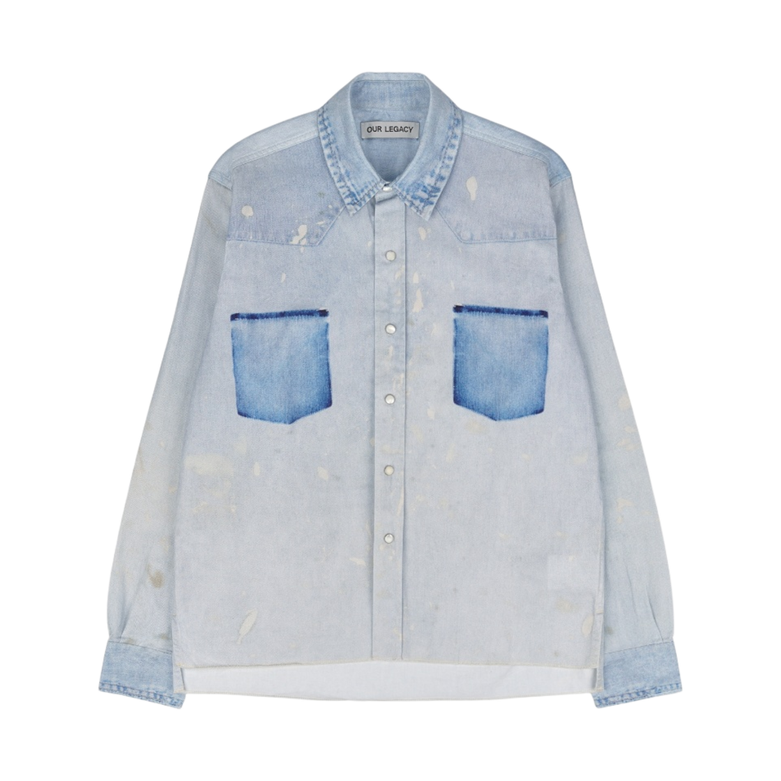 아워레가시 웨스턴 셔츠 라이트 페인트 데님 프린트(Our Legacy Western Shirt Light Paint Denim Print) - 1