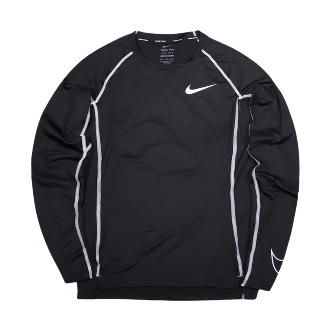 나이키 프로 드라이핏 롱슬리브 탑 블랙 - 아시아(Nike Pro Dri-Fit Long Sleeve Top Black - Asia)