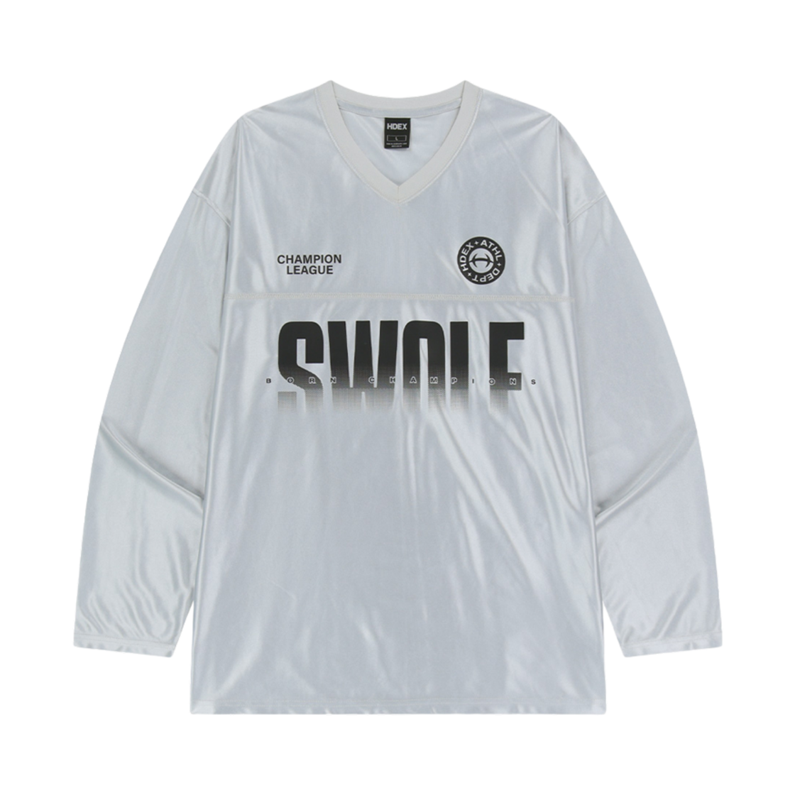 에이치덱스 우먼스 라운드 심볼 사틴 롱 슬리브 실버