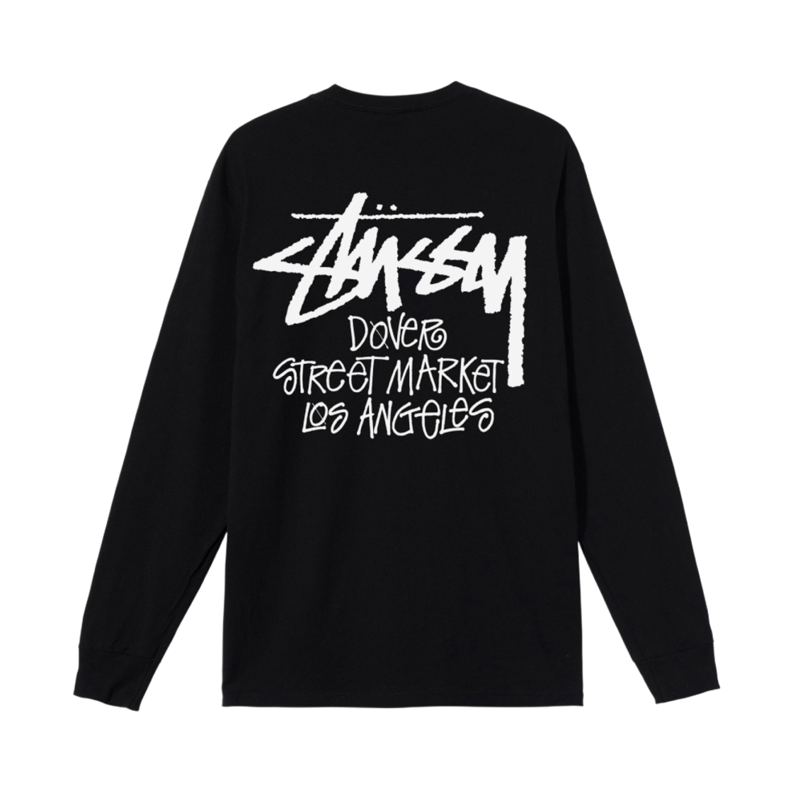 스투시 스탁 도버 스트리트 마켓 LA 롱슬리브 티셔츠 블랙(Stussy Stock DSM Los Angeles LS T-Shirt Black)