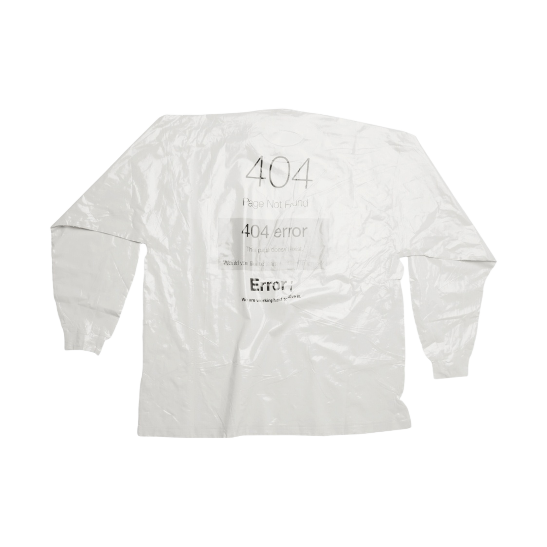 발렌시아가 로딩 에러 미스플레이스드 넥라인 롱 슬리브 티셔츠