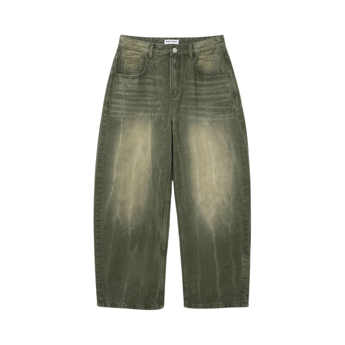 ML163WG Millo Archive Reflect Curved Pants Washed Green