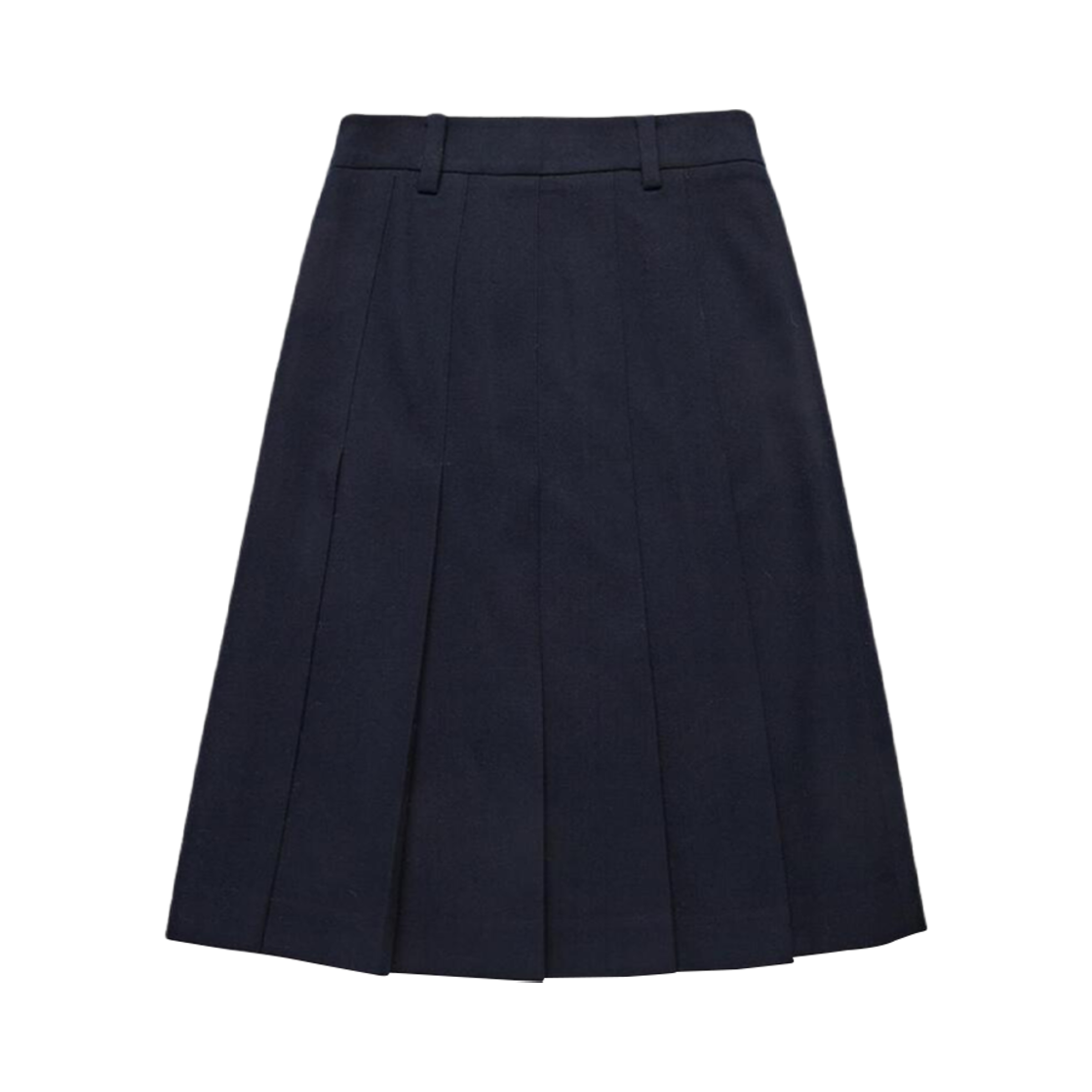 (W) 던스트 플란넬 플리츠 미디 스커트 네이비((W) Dunst Flannel Pleats Midi Skirt Navy) - 2