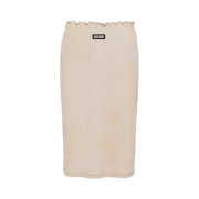 (W) Miu Miu Garment Dyed Ribbed Jersey Skirt Pumice Stone