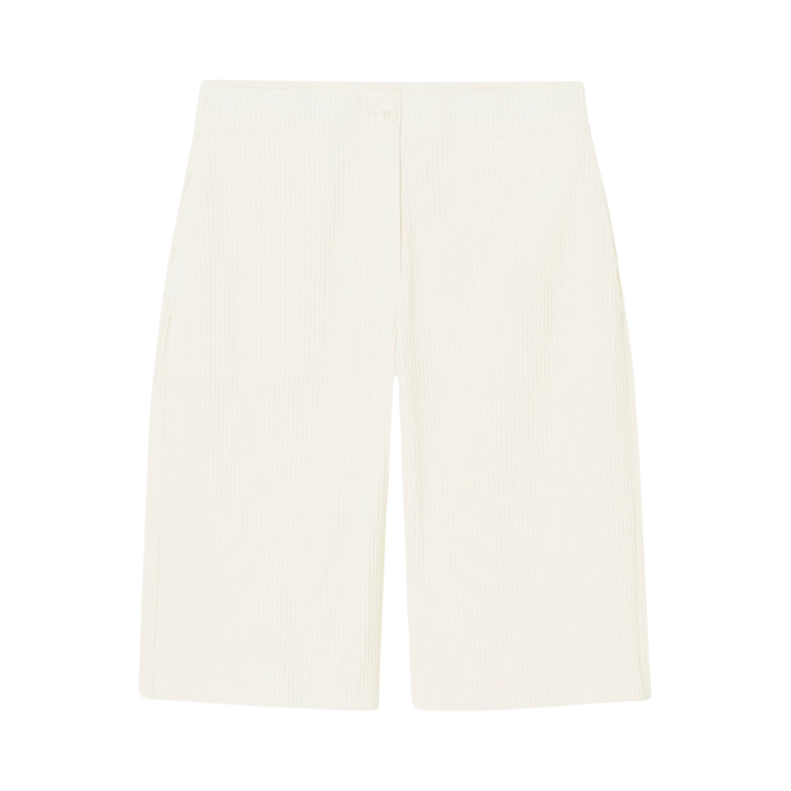 1246097002 (W) COS Pleated Bermuda Shorts Ivory