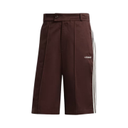 Adidas 80s Loose Buttoned 3-Stripes 11 Inch Bermuda Shorts Shadow Brown - KR Sizing