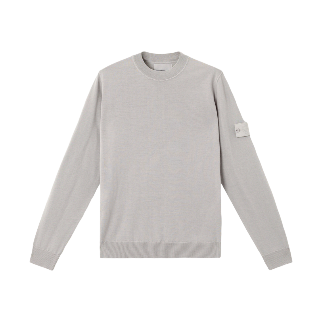 K1S1551000-66S00FC-V0064 Stone Island 5100066 Light RWS Pure Wool Ghost Crewneck Jumper with Overlock Seams and Ribbing Dust Grey - 25SS