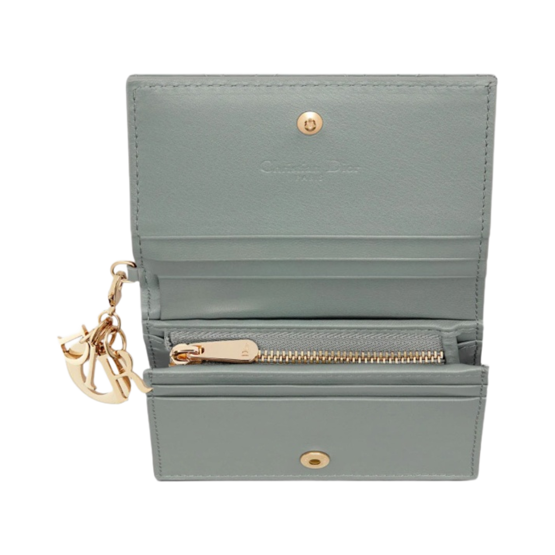 디올 미니 레이디 지갑 페이턴트 까나쥬 카프스킨 그레이(Dior Mini Lady Wallet Patent Cannage Calfskin Gray) - 3