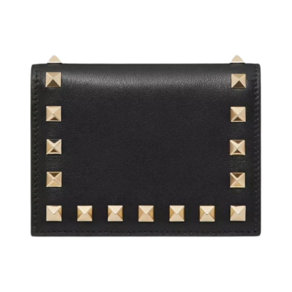 P0P39BOL0NO Valentino Rockstud Calfskin Small Wallet Black - #2