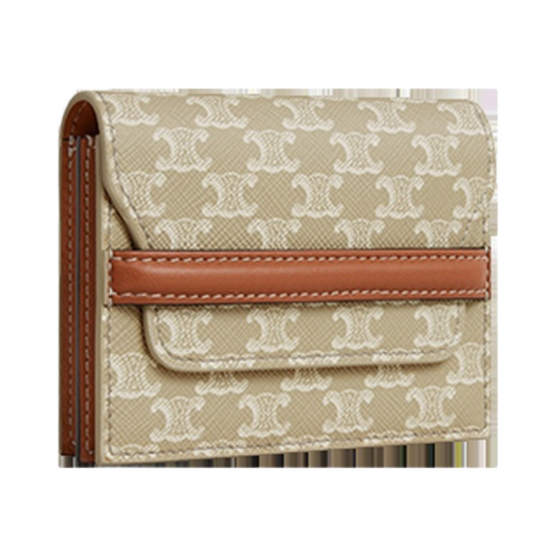 셀린느 비즈니스 카드 홀더 트리옹프 캔버스 램스킨 그레지(Celine Business Card Holder in Triomphe Canvas Lambskin Grege) - 2