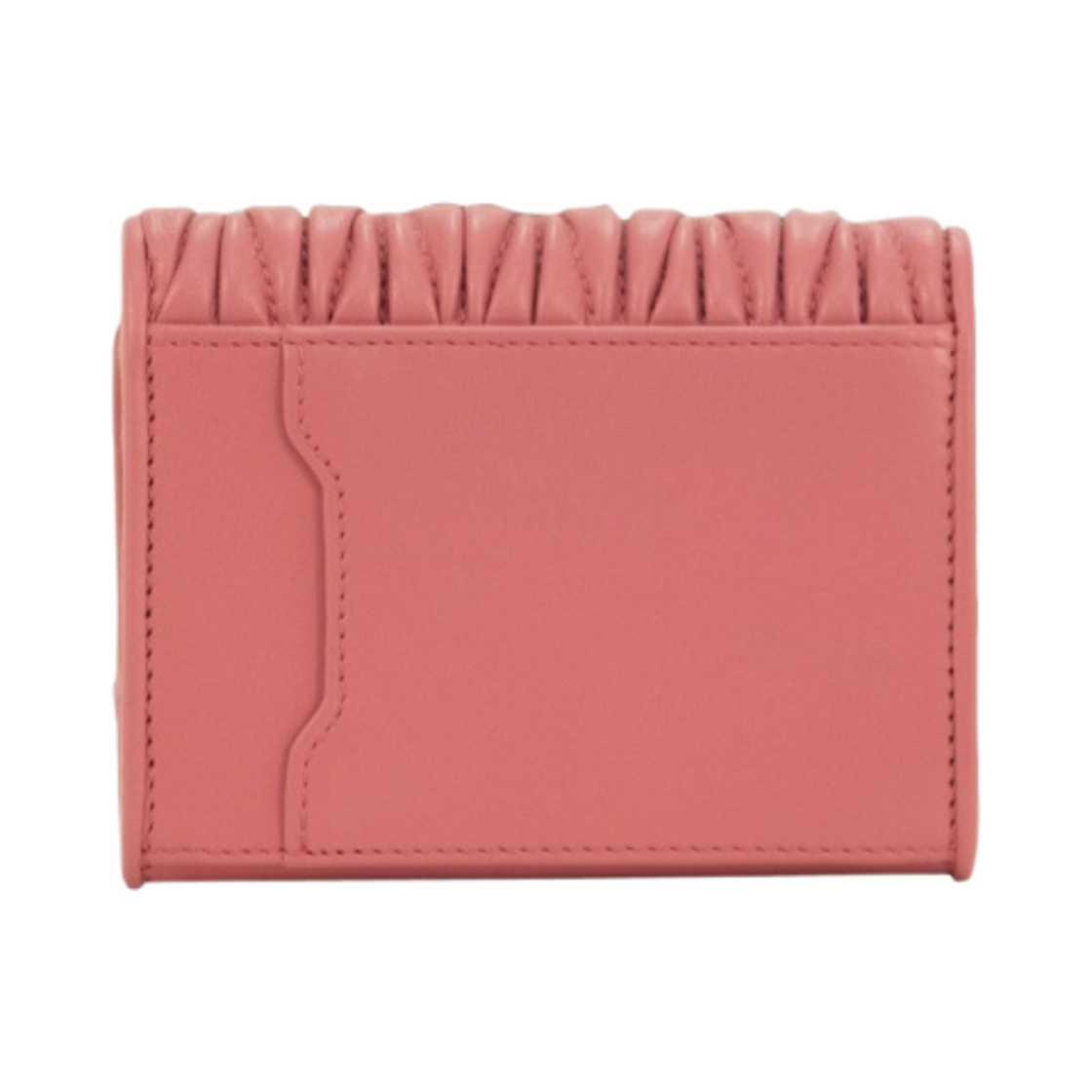 미우 미우 마테라쎄 나파 가죽 포켓 카드 홀더 베고니아 핑크(Miu Miu Matelasse Nappa Leather Pocket Card Holder Begonia Pink) - 3