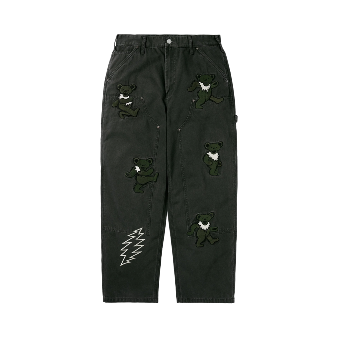 GD243WPA5P01OBK Thisisneverthat x Grateful Dead Lightening Double Knee Pant Off Black