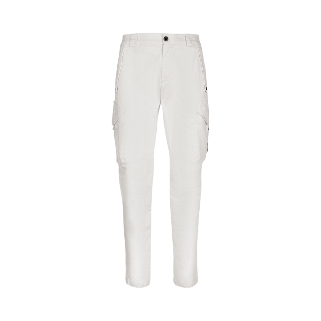 C.P. 컴퍼니 스트레치 사틴 카고 팬츠 어고노믹 핏 거즈 화이트 - 23SS(C.P. Company Stretch Sateen Cargo Pants Ergonomic Fit Gauze White - 23SS) - 1