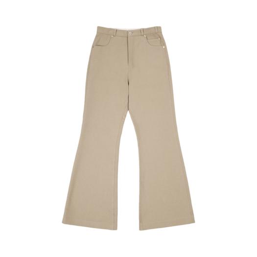 24P0000EGA STU 24 Spring Flared Cotton Pants Beige