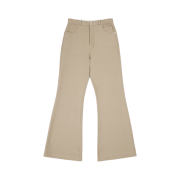 STU 24 Spring Flared Cotton Pants Beige