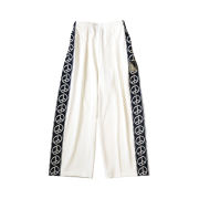 Kapital TH.DD Baggy Track Pants In Smooth Jersey White