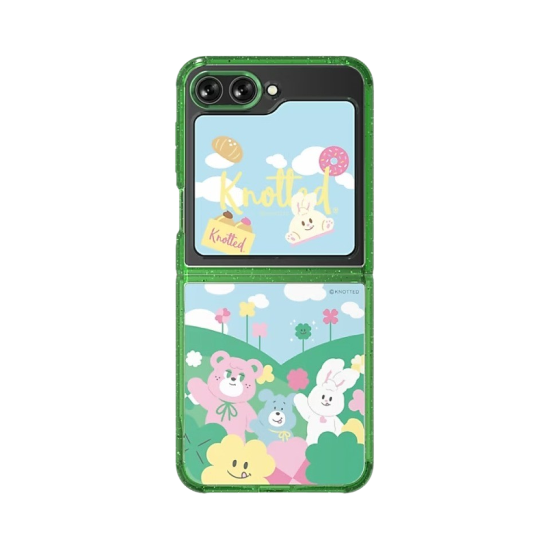 삼성 갤럭시 Z 플립5 노티드 수트 케이스 & 플립 수트 카드 그린(Samsung Galaxy Z Flip5 Noted Suit Case & Flip Suit Card Green)