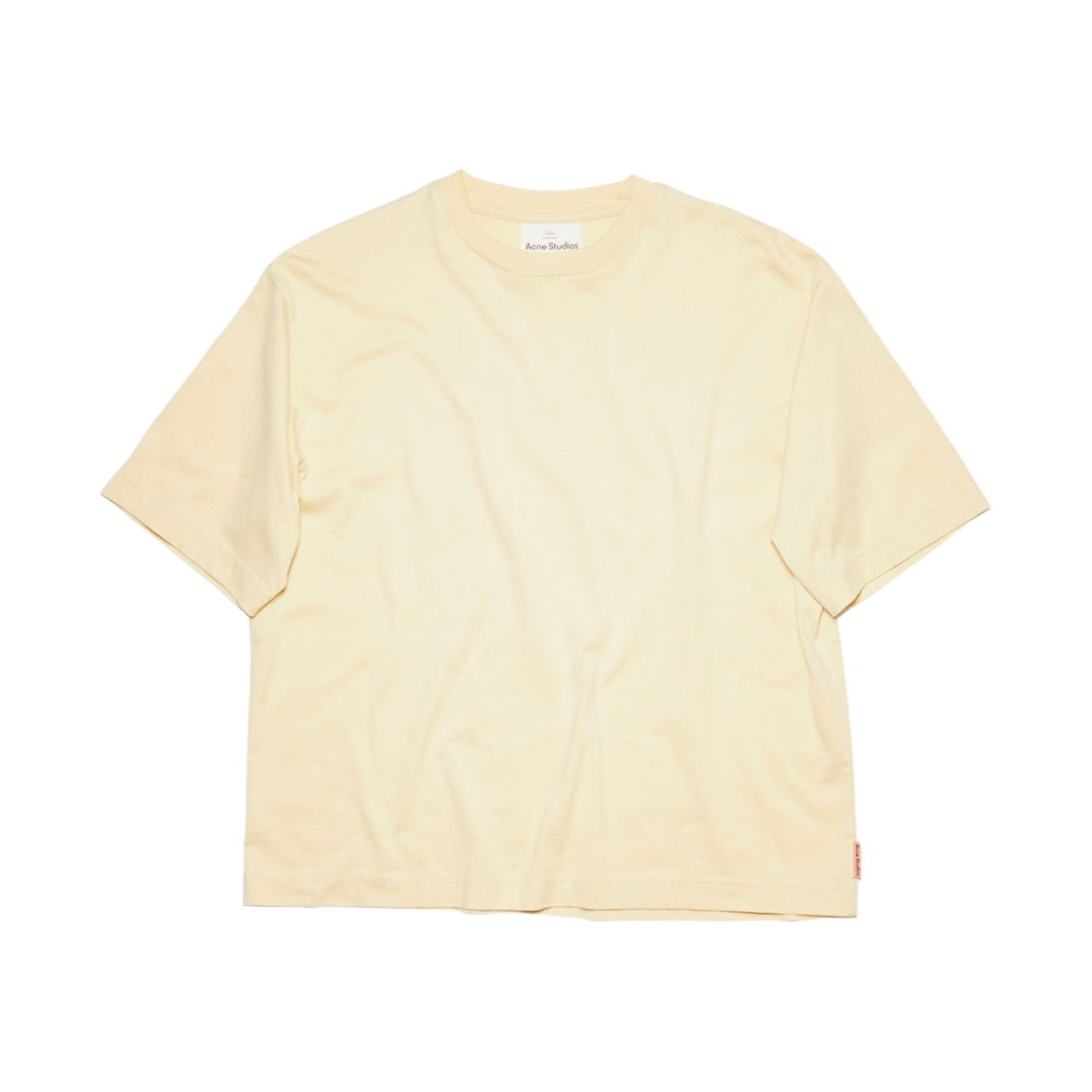 (W) 아크네 스튜디오 크루넥 티셔츠 스트로우 옐로우((W) Acne Studios Crewneck T-Shirt Straw Yellow) - 1
