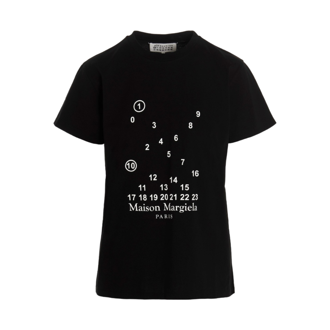 (W) 메종 마르지엘라 뉴메릭 로고 티셔츠 블랙((W) Maison Margiela Numeric Logo T-Shirt Black)