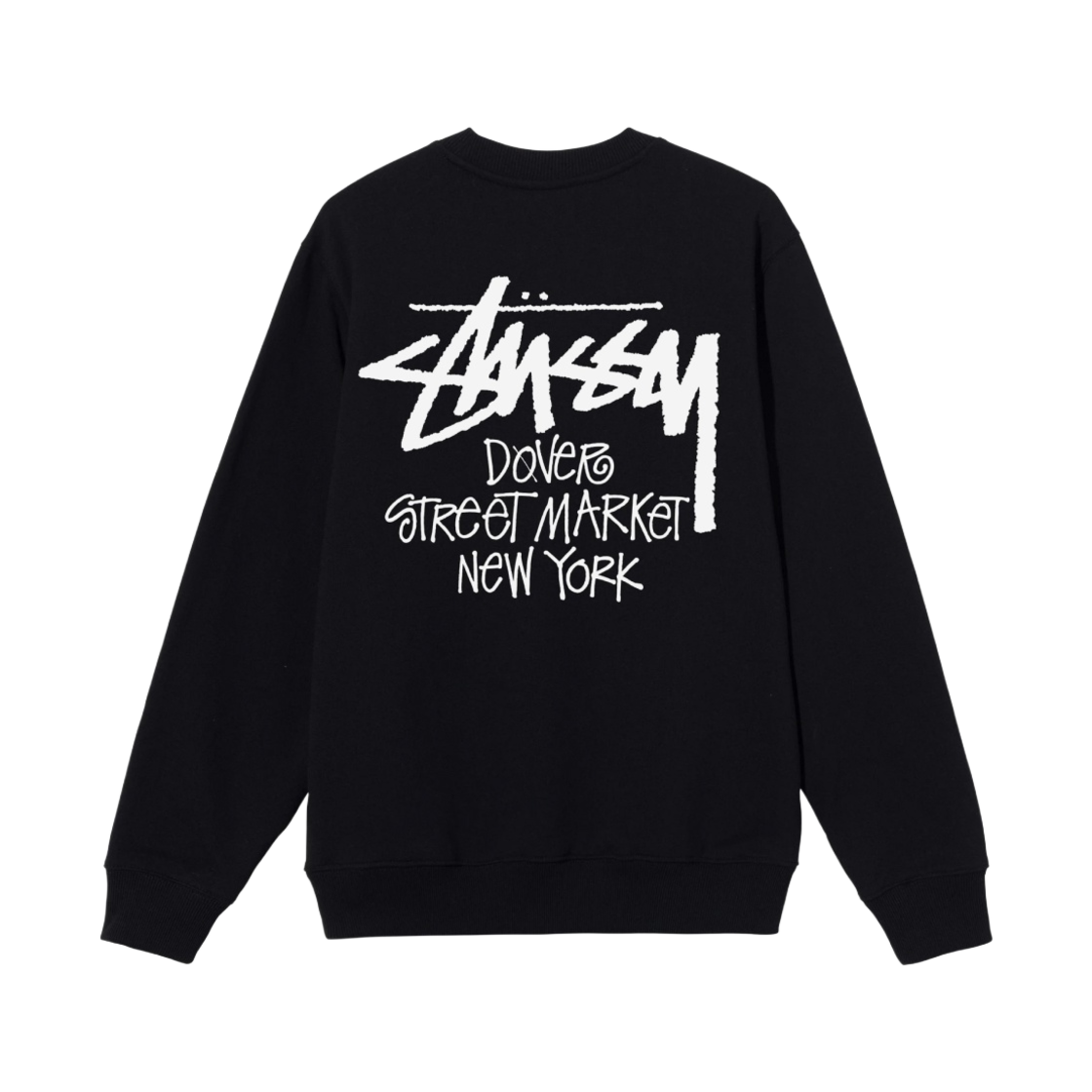 스투시 스탁 도버 스트리트 마켓 뉴욕 크루넥 블랙 2021(Stussy Stock DSM New York Crew Black 2021) - 1