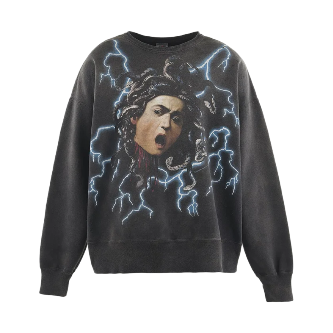 YS1-0000-029 Saint Mxxxxxx Medusa Sweatshirt Black - 24AW